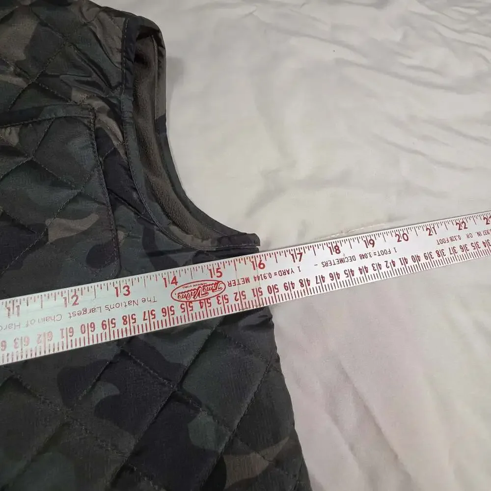 Boys Class Club Camo Fleece Lined Puffer Vest YS Size 8